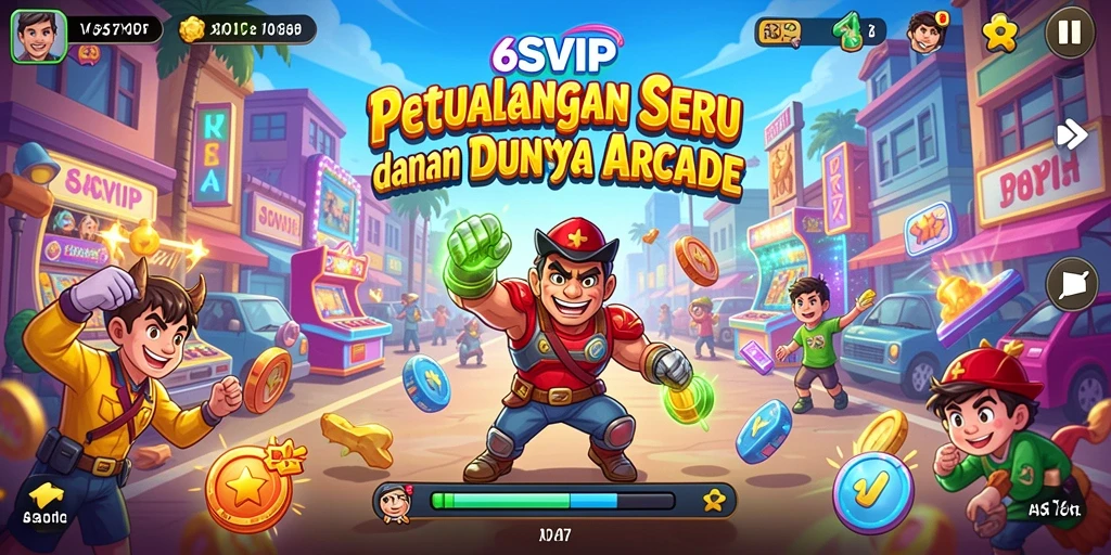 Screenshot gameplay 6SVIP menampilkan aksi seru di dunia Arcade.