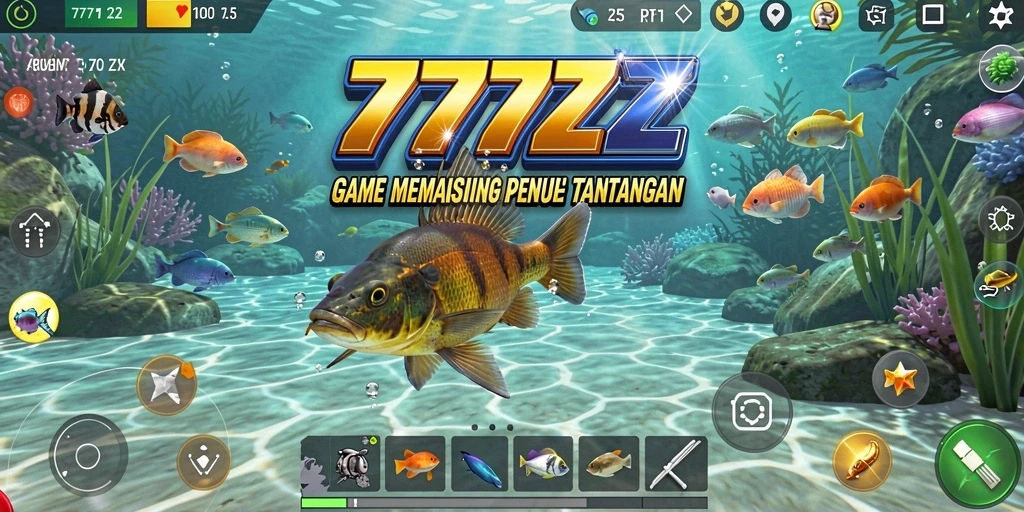Gameplay seru dalam 777ZX menunjukkan suasana memancing yang nyata.