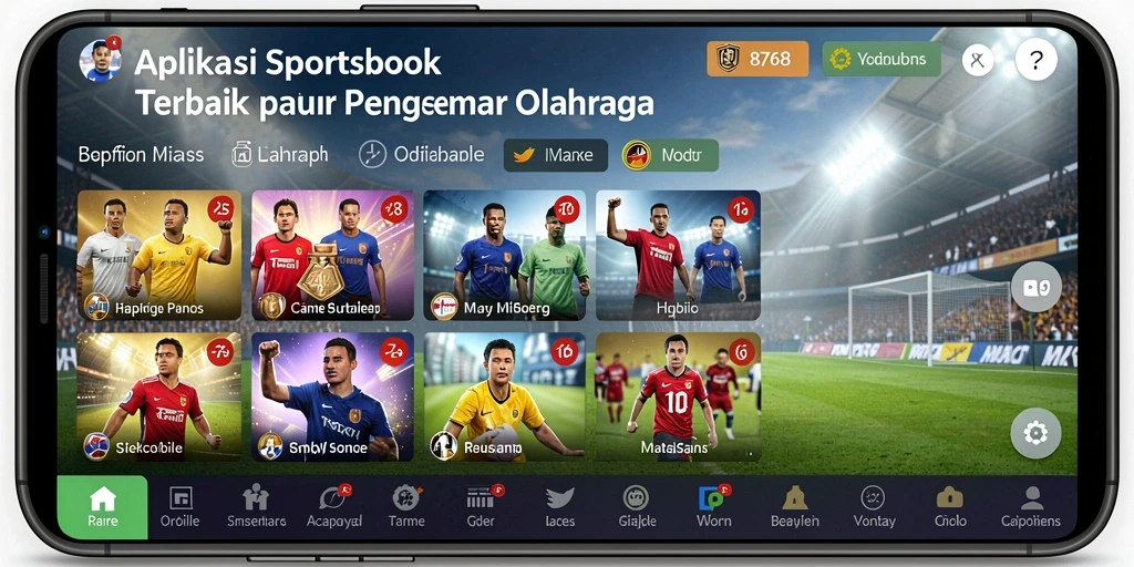 Tampilan menarik dari aplikasi Sportsbook 8768 dengan fitur unggulan.
