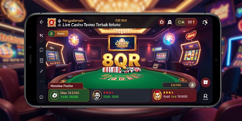 Tampilan gameplay Live Casino yang menakjubkan di 8QR.