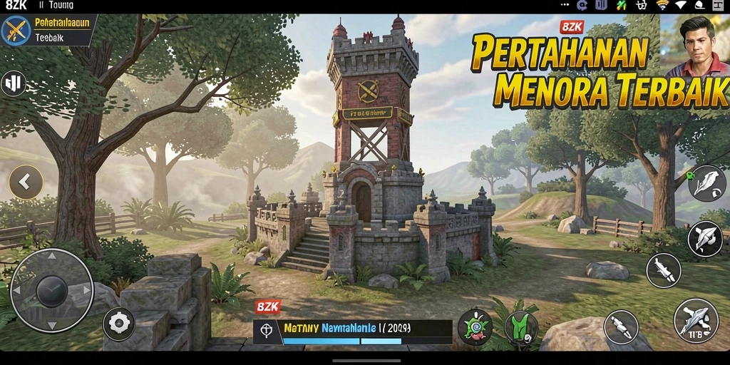Gameplay menara pertahanan yang mendebarkan di 8ZK.