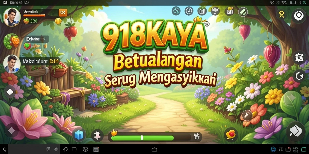 Tampilan menarik dari gameplay 918KAYA saat merawat kebun dan tanaman.