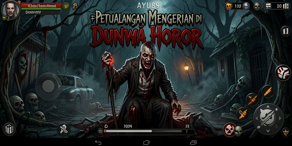 Tangkapan layar utama AYU89 menampilkan ketegangan gameplay horor.