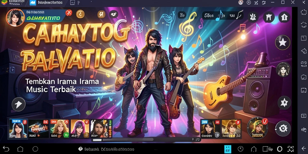 Gameplay CAHAYATOTO dengan irama musik yang menarik.