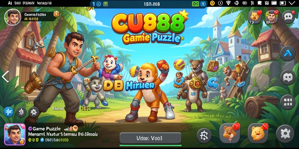 Tampilan gameplay yang seru dan menantang dalam CU888.