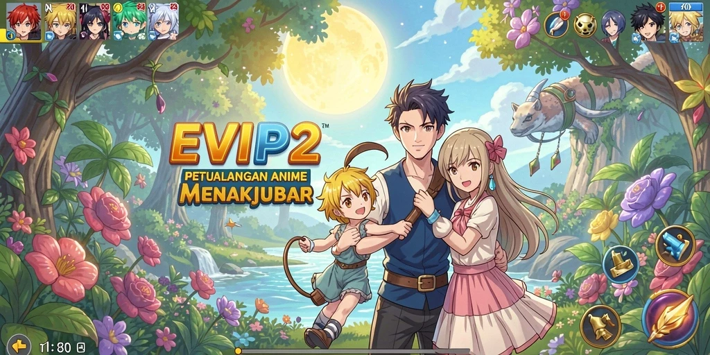 Tampilan gameplay <strong>EVIP2</strong> yang menarik dalam dunia Anime.