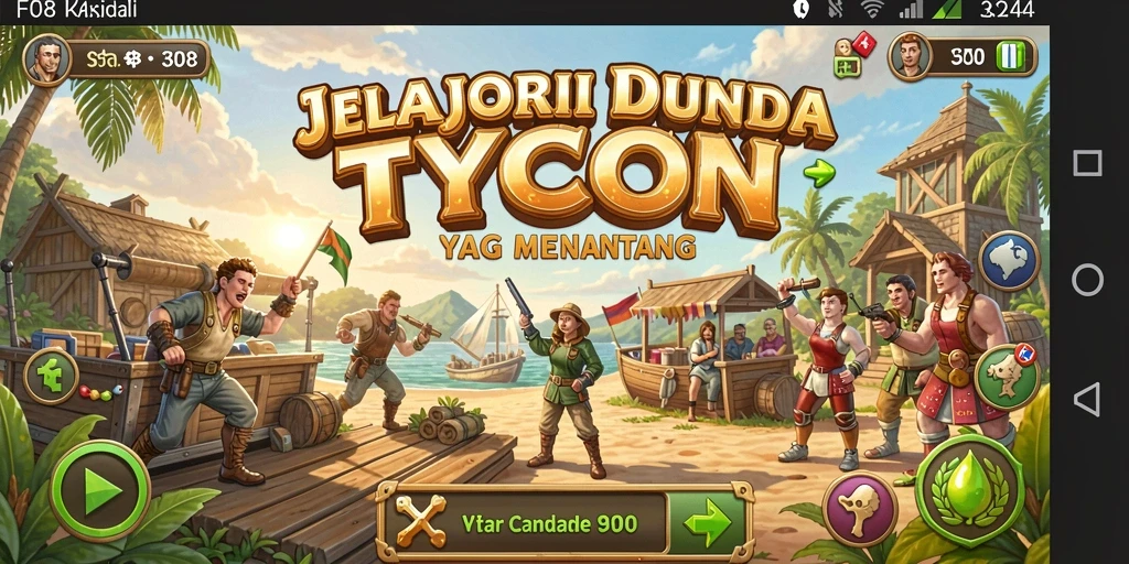 Screenshot F08 yang menunjukkan pengelolaan bisnis yang seru.