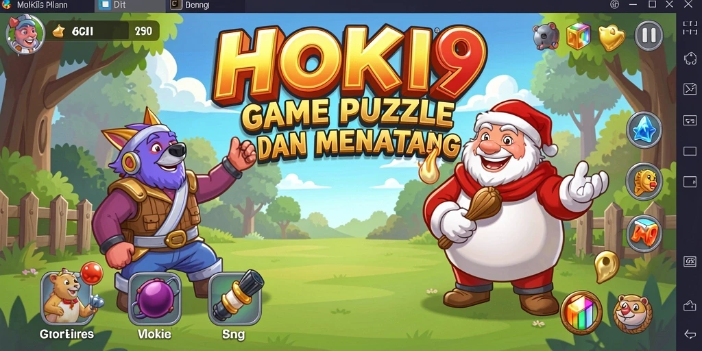 Screenshot HOKI9 menampilkan gameplay penuh warna dan tantangan puzzle.