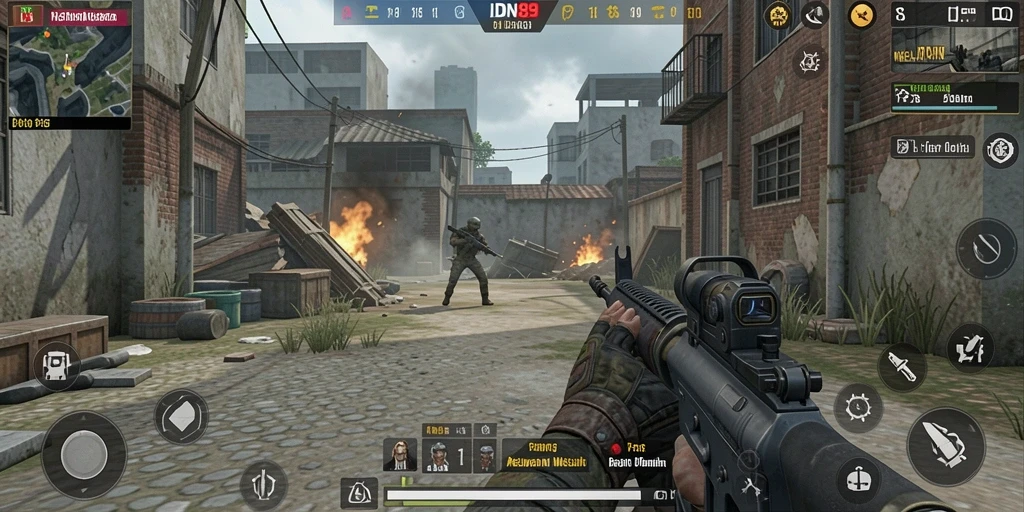 Tampilan gameplay memukau dalam IDN89 yang penuh aksi.