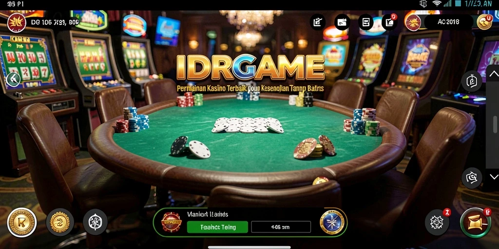 Tampilan gameplay mengasyikkan dalam IDRGAME yang menampilkan keseruan Kasino.