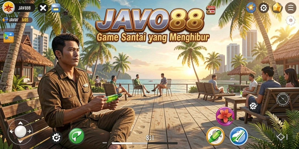 Tampilan gameplay JAVO88 yang seru dan penuh warna.