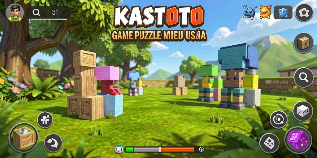 Tampilan gameplay KASTOTO yang menarik dan menantang.