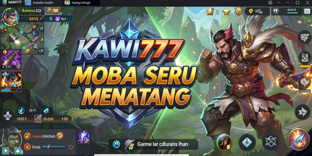 Screenshot gameplay KAWI777 menampilkan aksi pertarungan tim yang seru.