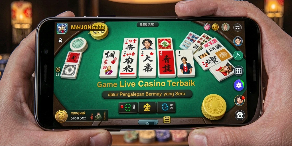 Gameplay Live Casino yang mendebarkan di MAHJONG222, menampilkan dealer langsung dan atmosfer kasino yang nyata.