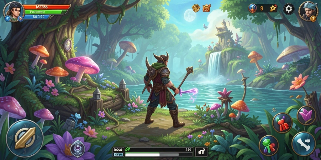 Gameplay mendebarkan MZ356 di dunia fantasi.