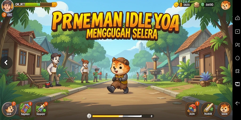 Tampilan gameplay menarik dari OKJKT dengan mekanisme Idle.