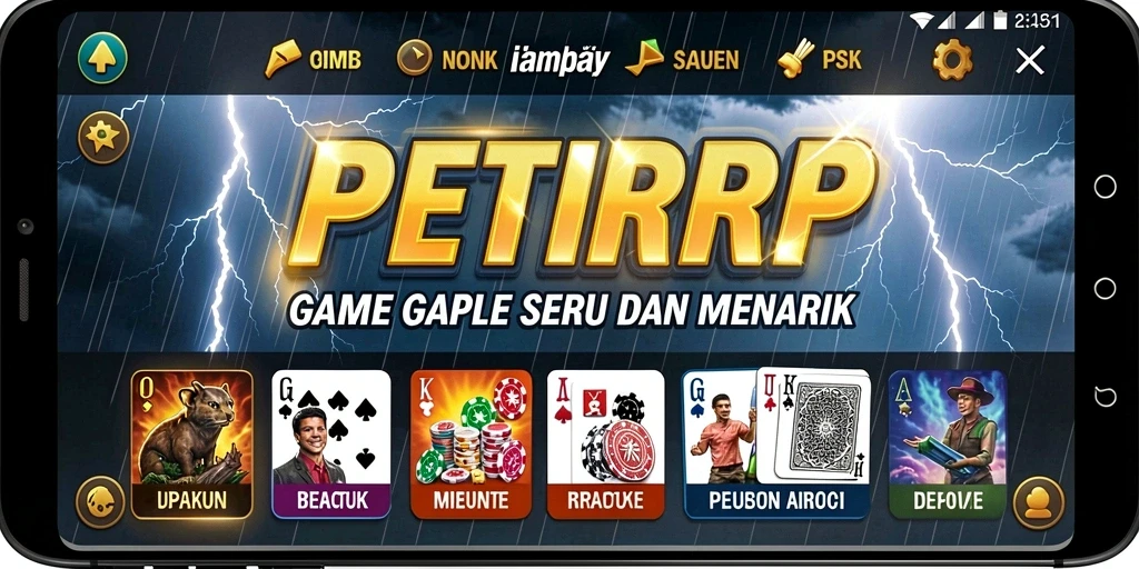 Tampilan gameplay Gaple yang menarik dan interaktif di PETIRRP.