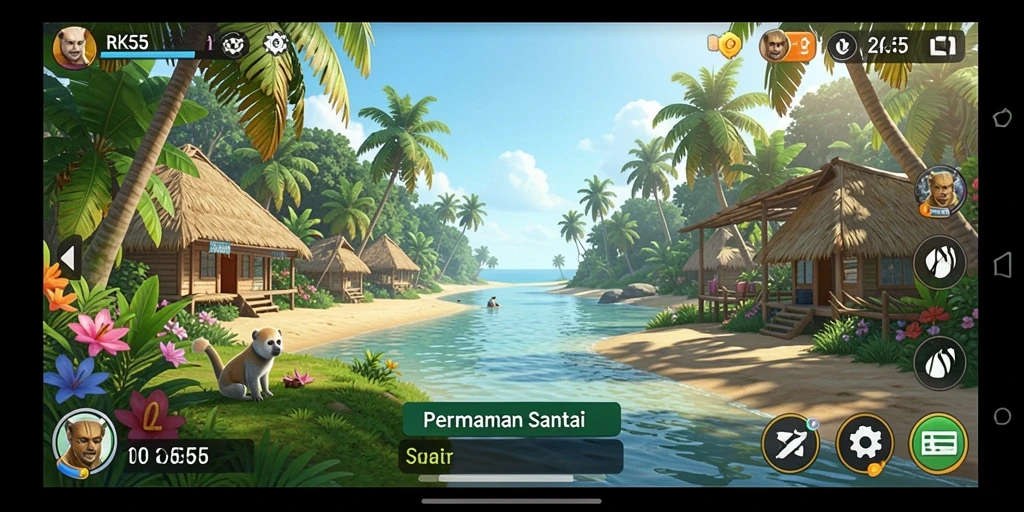 Tampilan gameplay menarik dari RK55 yang seru dan menyenangkan.