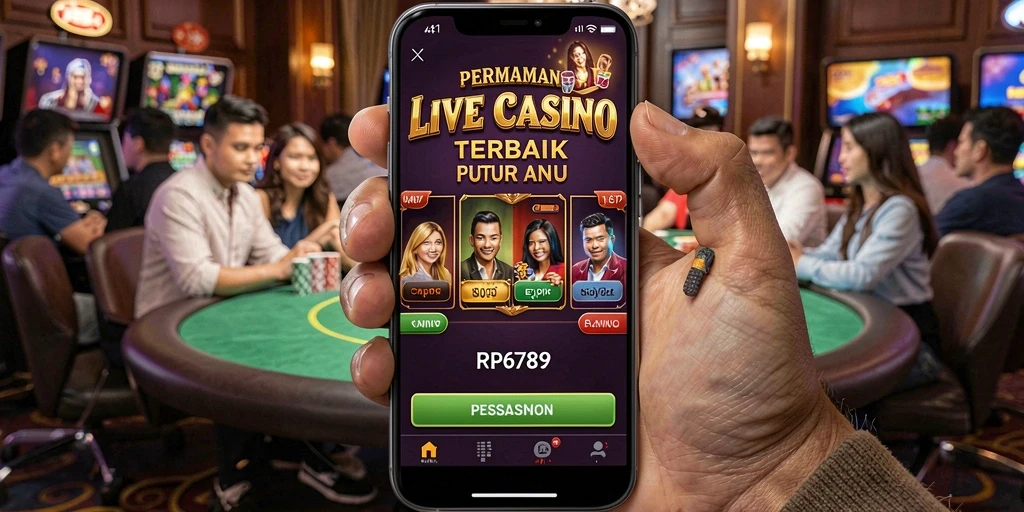 Tampilan gameplay live casino yang menegangkan dan interaktif.