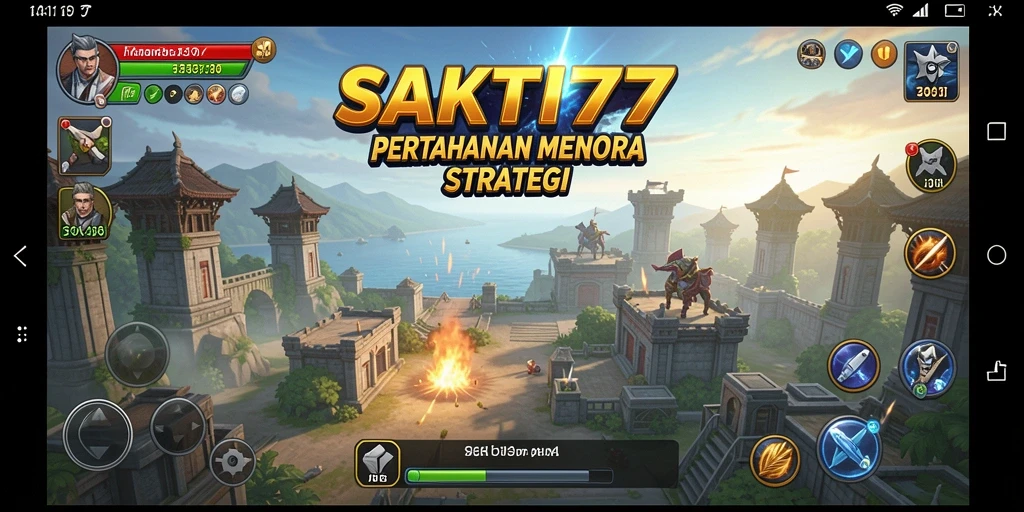 Tangkapan layar SAKTI77 menampilkan strategi Tower Defense yang mendebarkan.