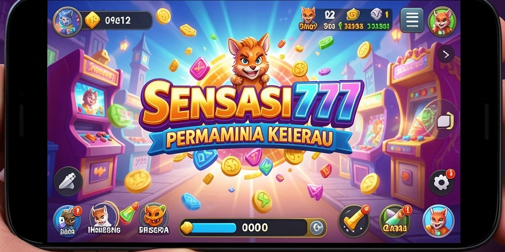 Menampilkan gameplay seru dalam SENSASI777 dengan tantangan menarik.