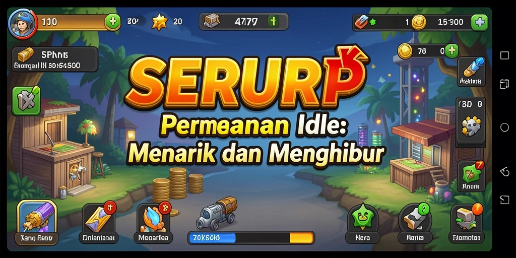 Screenshot SERURP menampilkan gameplay Idle yang mengasyikkan dan interaktif.