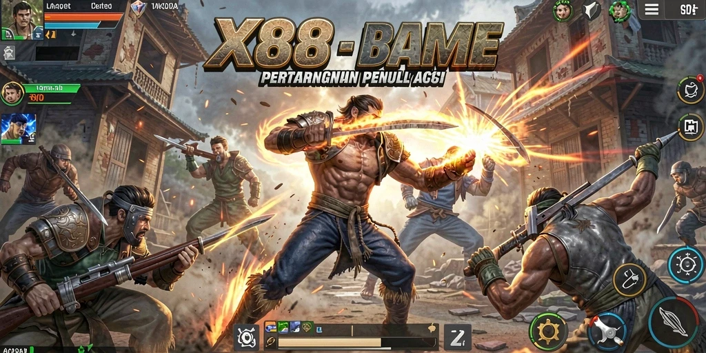 Tampilan gameplay X88 dengan pertarungan yang seru dan karakter menawan.